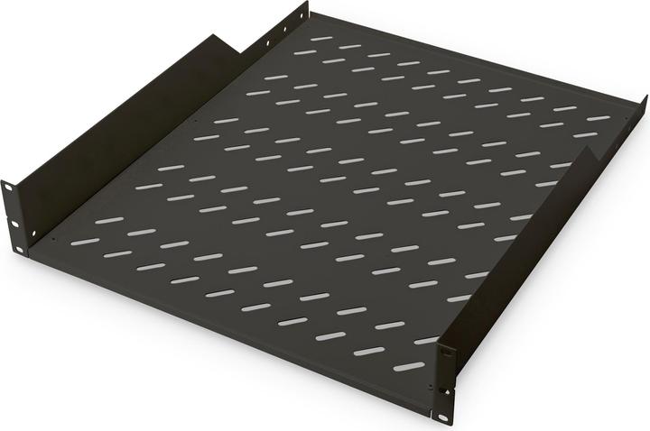 Digitus Fachboden 48,3cm 19Zoll fuer Netzwerkschrank max.25Kg RAL9005 schwarz 483x550x88mm incl....