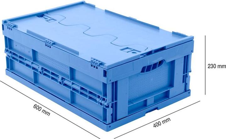 Immagine prodotto Walther Contenitore pieghevole in polipropilene, capacità 44 l, con coperchio (600 x 400 x 220 mm, 44 l)