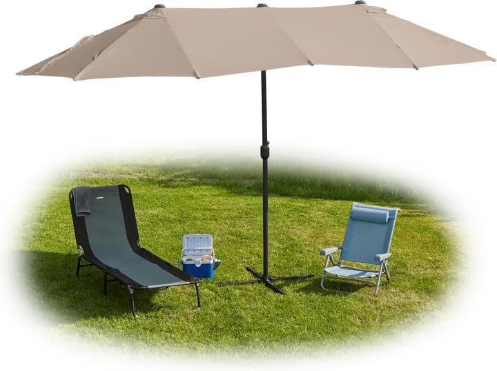 Produktbild Relaxdays Doppelsonnenschirm (2.70 m)