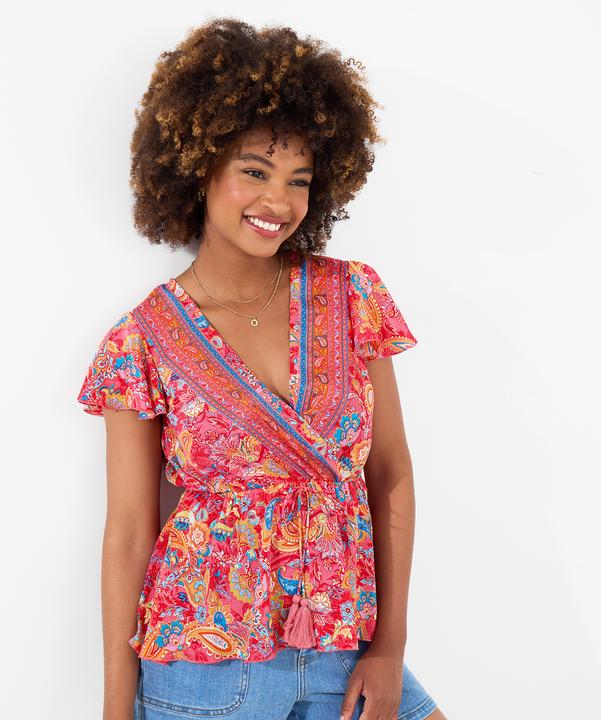 Actual product image Joe Browns Tropical Palm Print Relaxed Co-Ord Top