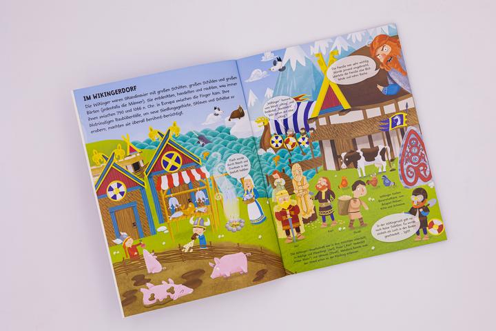 Produktbild Mein grosses Abenteuer-Stickerbuch - Wikinger (Deutsch, Joshua George, Ed Myer, Anna Taube, Loewe Kreativ, 2022)