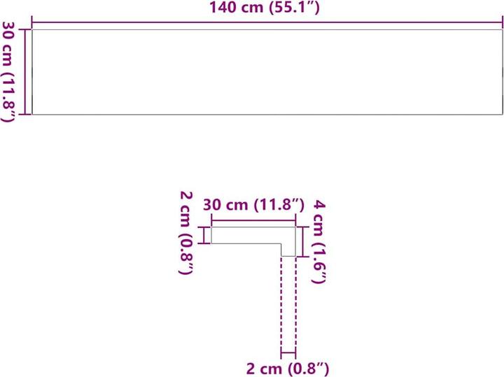 Produktbild VidaXL Fensterbänke 2 Stk. Hellbraun 140x30x2 cm Massivholz Eiche (140 cm)