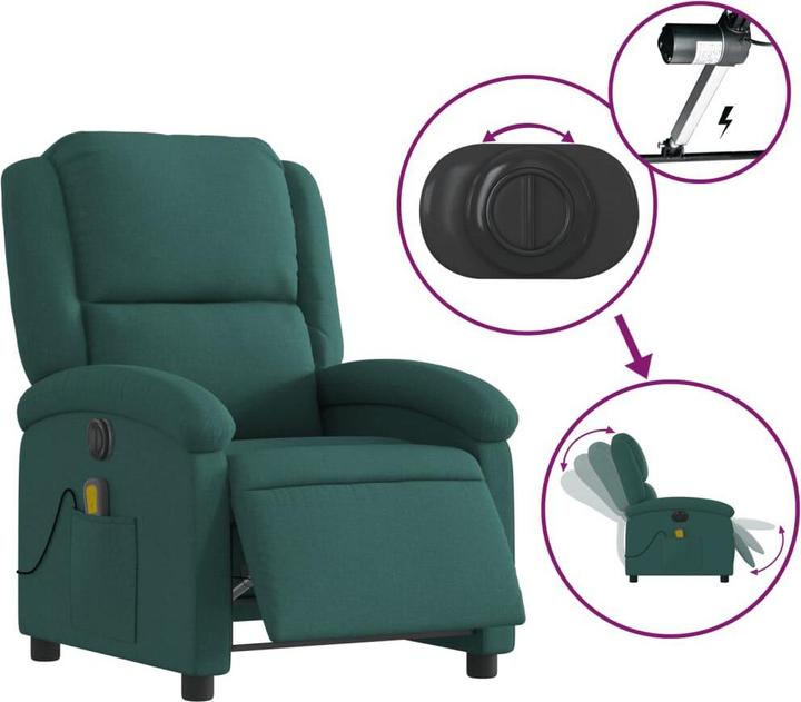 Immagine prodotto VidaXL Sedia da massaggio elettrica in tessuto