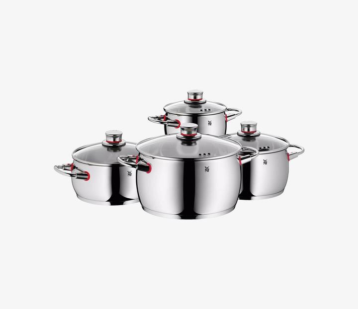Produktbild WMF Topfset Induktion Kochtopfset 4tlg Glasdeckel QualityOne Edelstahl (20 cm, Pfannenset + Topfset, Edelstahl)