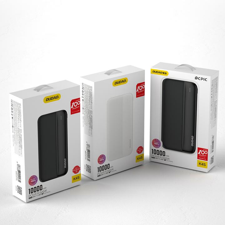 Actual product image Dudao K4S 10000mAh powerbank White (10000 mAh, 10 W)