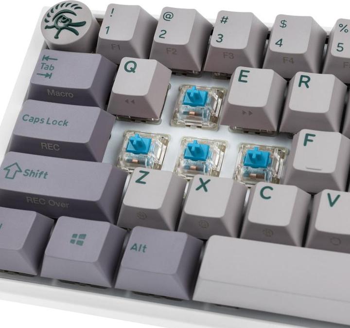 Actual product image Ducky One 3 Mist Grey SF Gaming Keyboard, RGB LED - MX-Blue (US) (US, Cable)