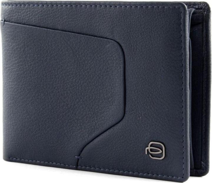 Actual product image Piquadro Akron, Leather Wallet, PU257AOR-B, Blue, For Men