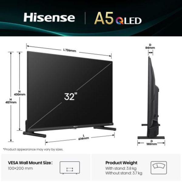Actual product image Hisense TV 32A5Q (32", QLED, Full HD, 2025)
