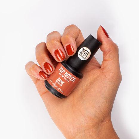 Actual product image Mesauda Top Notch Iconic 264 Crunchy Leaves 14ml Semi-Permanent Nail Polish (264, Top coat)