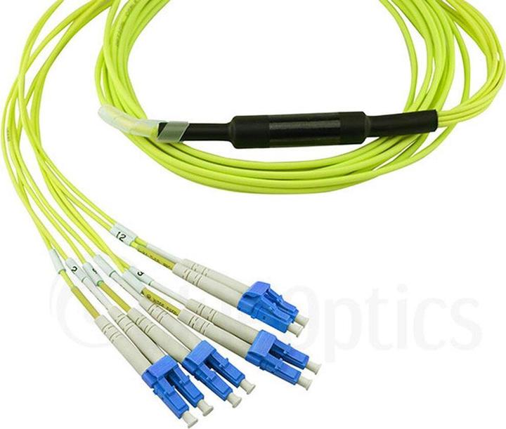 Immagine prodotto CBO Cavo di breakout in fibra ottica MPO/4xLC G.657.A1 monomodale da 1 metro