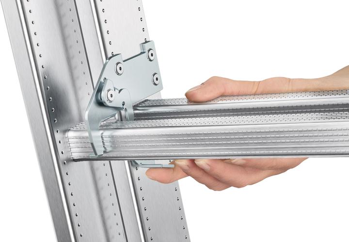 Produktbild Hailo S80 ProfiStep duo, Aluminium-Schiebeleiter 2-teilig, 2x18 Sprossen (Gerüst, 16 cm)