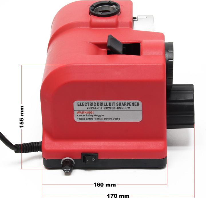 Produktbild Wiltec Schleifgerät Bohrer 3-13mm Bohrerschleifgerät 4200U/min Metall schärfen (Bohrerschärfer, 80 W)