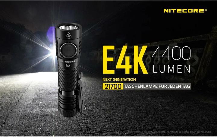 Image du produit Nitecore E4K - 4400 Lumen (11.75 cm, 4400 lm)
