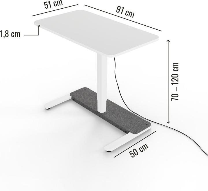 Produktbild Yaasa Desk One - Offwhite (91 x 51 cm)