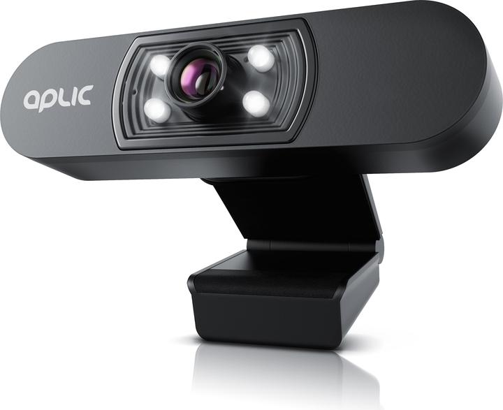 Produktbild Aplic Full HD Webcam mit Mikrofon, 1920x1080P @ 25 Hz, 4 Hilfslichter / Szenelicht, 5P Linse, für PC MAC