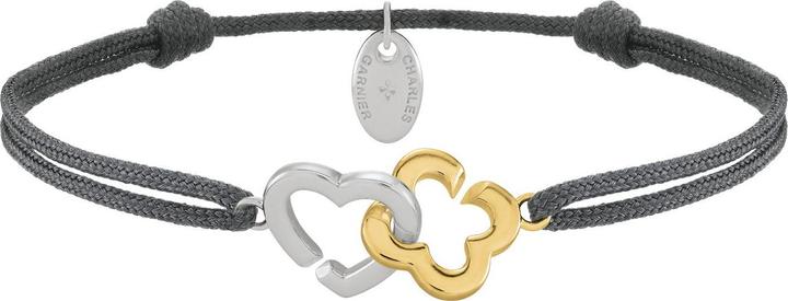 Immagine prodotto Charles Garnier Bracciale PASSION Coeur et Trèfle entrelacés en Argent et Argent Doré (16 cm, Argento)