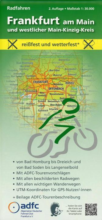 Produktbild Frankfurt am Main und westlicher Main-Kinzig-Kreis. Radfahren 1 : 30 000