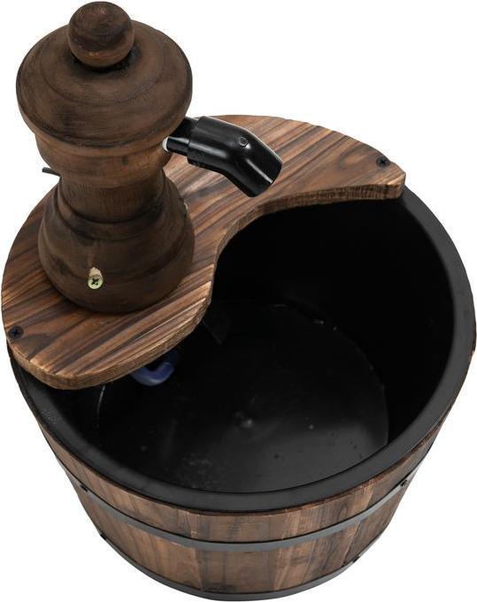 Produktbild Swisshandel24 Gartenbrunnen, Tannenholz + Metall Naturholz