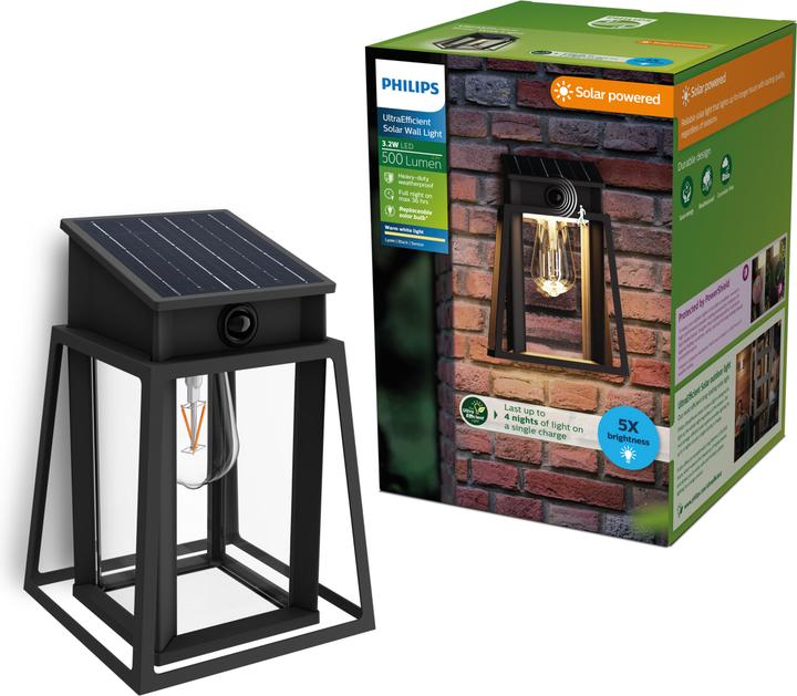 Productafbeelding Philips Wandlamp op zonne-energie voor buiten (470 lm, IP44)