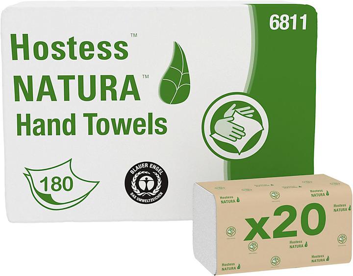 Produktbild Kimberly-Clark Papierhandtücher Kimberly Clark Hostess™ Natura™, Zick-Zack-Falzung, 2-lagig, 20 x 180 Blatt, Rec... (3600 x)