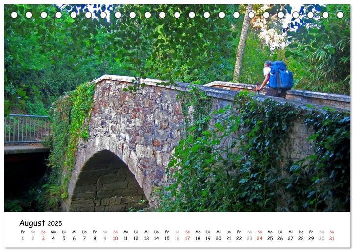 Actual product image Jakobsweg - Camino Ingles (Tischkalender 2025 DIN A5 quer), Monatskalender (A5, German)