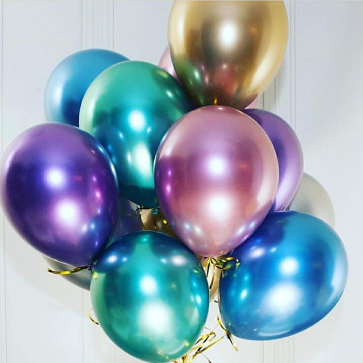 Produktbild Ueli Express 50 STK Metall Glanz Optik Latex Ballon 30cm Gold (1 x)