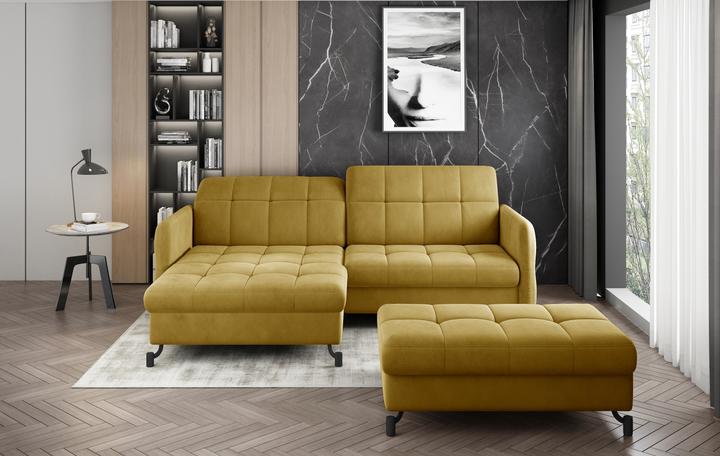 Image du produit ELTAP Narożnik Lorelle + Pouf (Canapé d'angle, Ensemble de capitonnage, Canapé-lit)