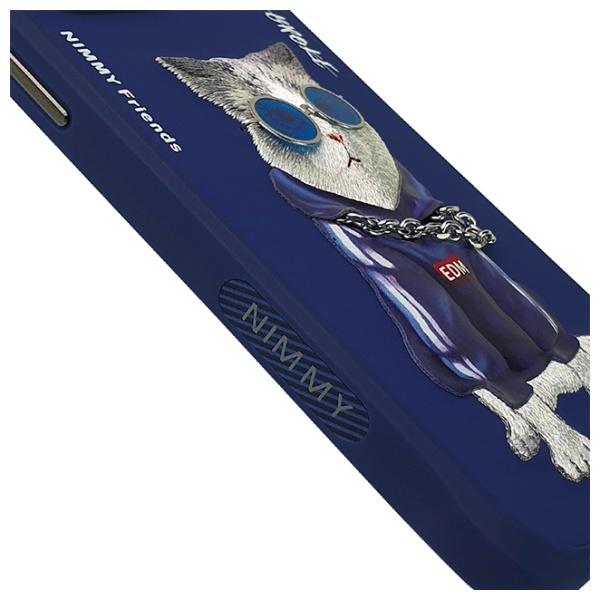 Actual product image Audi Nimmy case iPhone 15 Pro 6.1" blue Glasses Cool Cat (Apple iPhone 15 Pro)