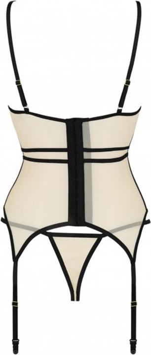 Actual product image Passion PE Serara corset & thong beige S/M (S, M)