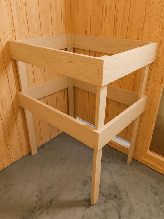 Actual product image Karibu Sauna Sodin front entry, wreath (4.5 KW Bio external control)