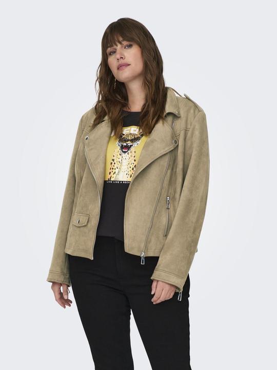 Actual product image Only Fly-away collar curve jacket Biker jacket in leather look (44)