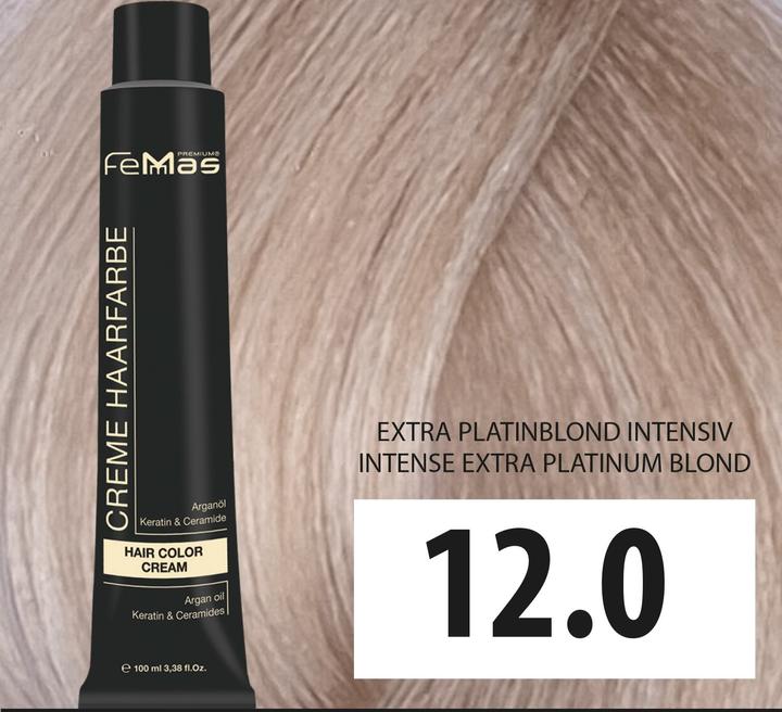 Image du produit FemMas 12.0) hair color extra platinum blonde intense 100ml (100)