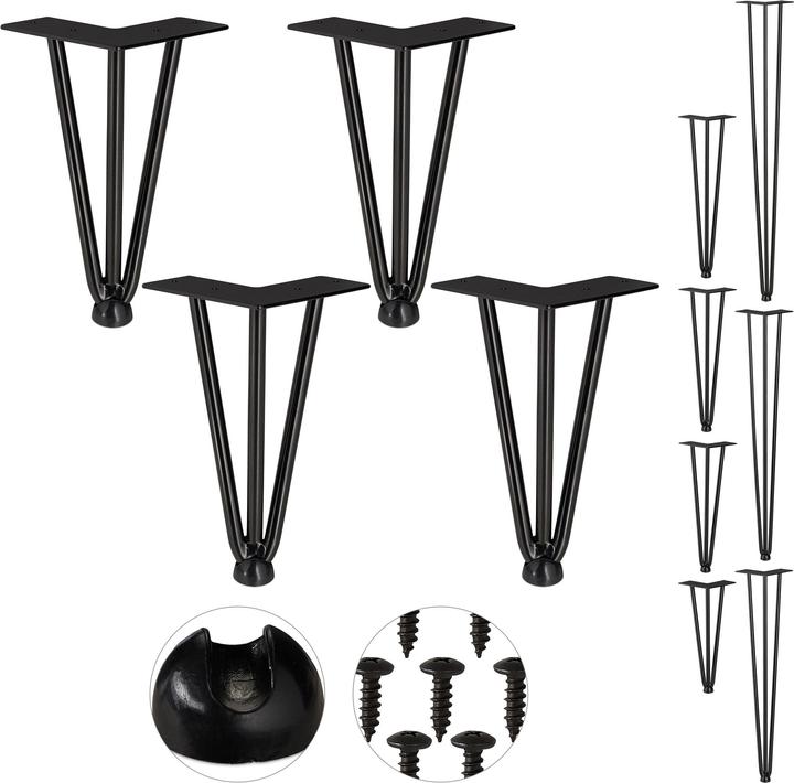 Produktbild Relaxdays Hairpin Tischbein 4er Set