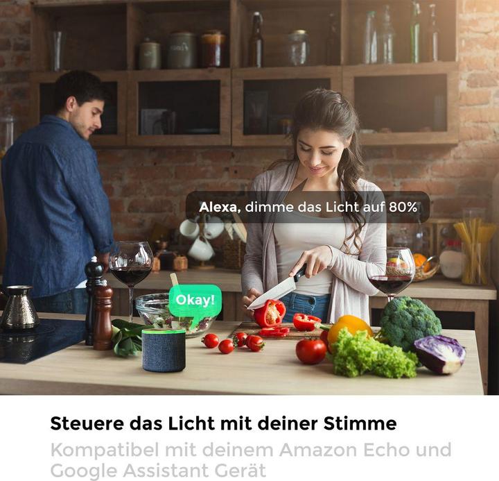 Produktbild B.K.Licht WIFI LED Leuchtmittel, 2er-Set, GU10/5,5W/350lm (GU10, 5.50 W, 350 lm, 2 x, G)