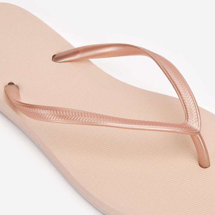 Actual product image Olaian Women's flip-flops - 500 Gold peach beige orange (39)