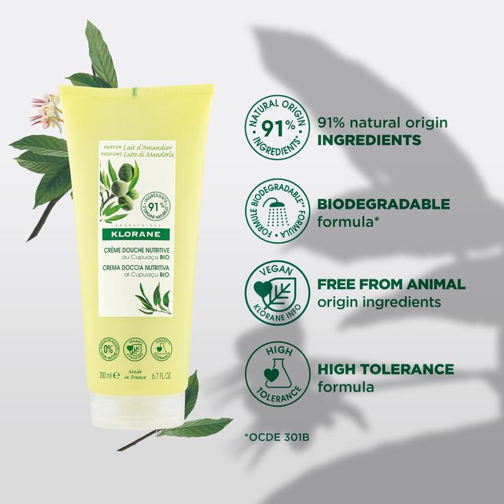 Immagine prodotto Klorane Crema doccia con latte di mandorla (200 ml)