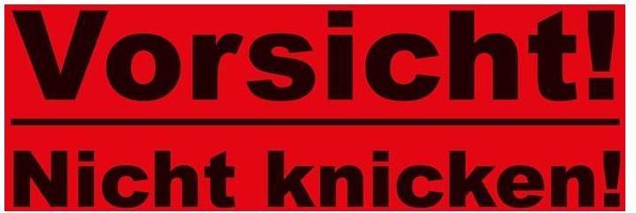 Image du produit Transpak Étiquette d'avertissement Dimensions 145x70mm Papier rouge Attention Ne pas plier