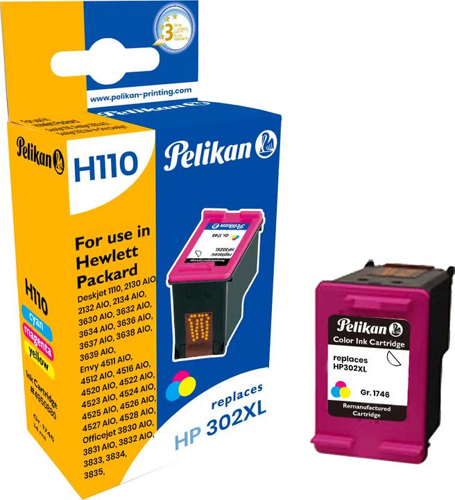 Produktbild Pelikan 302XL F6U67AE B/C/M/Y (M, C, Y)
