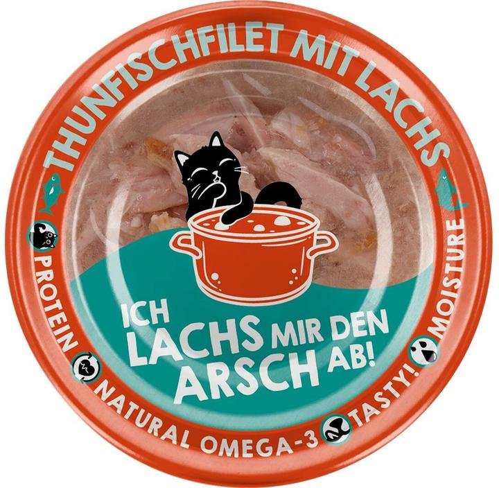 Produktbild Lucky Lou Thunfisch & Lachs in Brühe 70g (Adult, 12 Stk., 70 g)