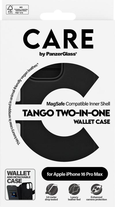 Actual product image PanzerGlass CARE Tango Two-in-One Wallet Case (Apple iPhone 16 Pro Max)