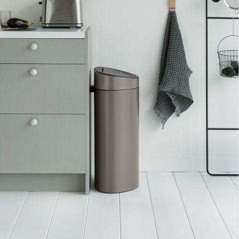 Immagine prodotto Brabantia Pattumiera Touch Bin Nuovo, riciclo, 23+10 L Platinum (33 l)