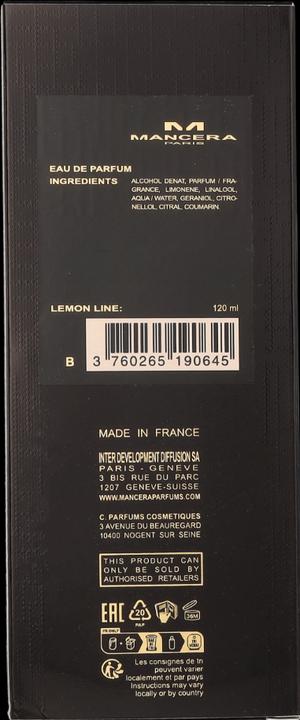 Actual product image Mancera Lemon Line (Eau de parfum, 120 ml)