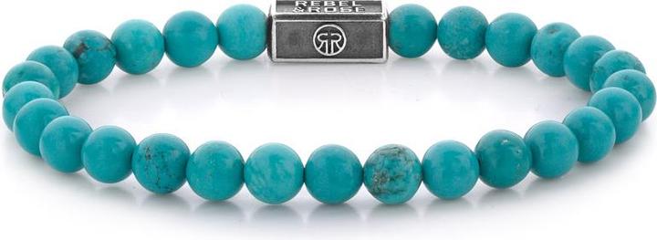 Rebel & Rose Armband Turquoise Delight RR-6S001-S-S Damen (16.50 cm, Edelstahl, Türkis)