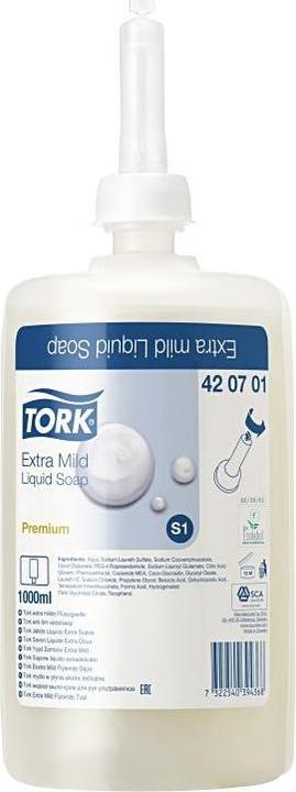 Tork Flüssigseife unparfümiert extra mild (Flüssigseife, 1000 ml)