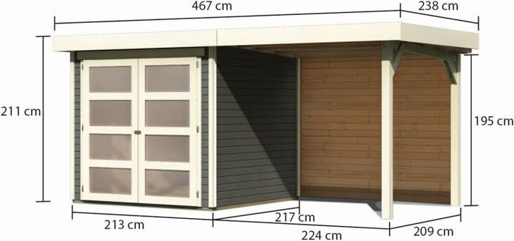 Actual product image Karibu 19mm, garden house Mühlendorf 2 set