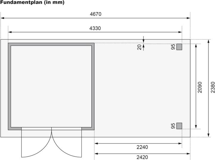 Actual product image Karibu 19mm, garden house Mühlendorf 2 set