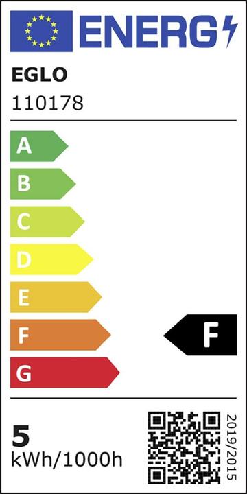 Energy Label EGLO LED illuminant (GU10, 4.80 W, 400 lm, 1 x, F)
