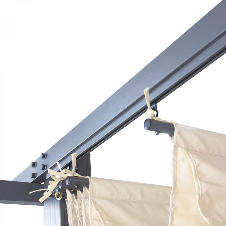 Image du produit Dema Pergola "Freiburg" ecru mit Sonnendach (296 cm, 296 cm)