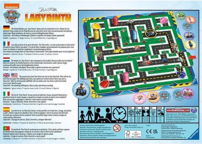 Produktbild Ravensburger Paw Patrol Junior Labyrinth (Deutsch, Spanisch, Französisch, Italienisch, Englisch)