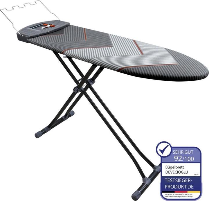 Actual product image Harbinger Ironing board, iron shelf, ironing board cover 40x140cm, height 68-90cm, grey (140 x 40 cm)